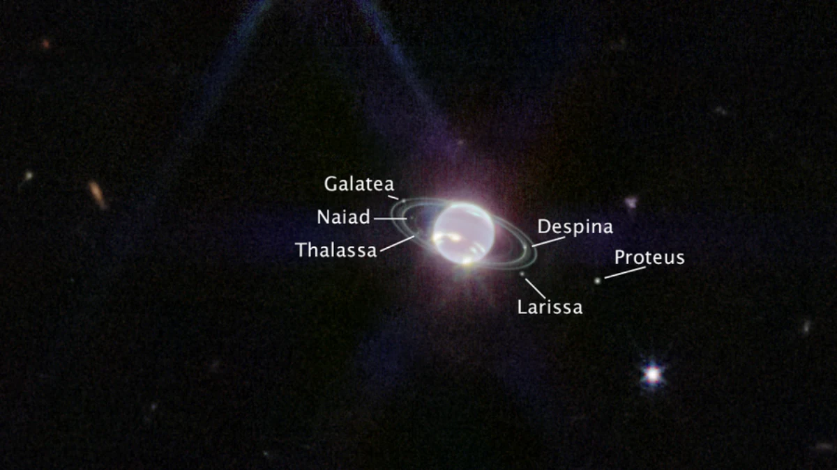حلقه های نپتون | تصویر ثبت شده توسط تلسکوپ جیمز وب